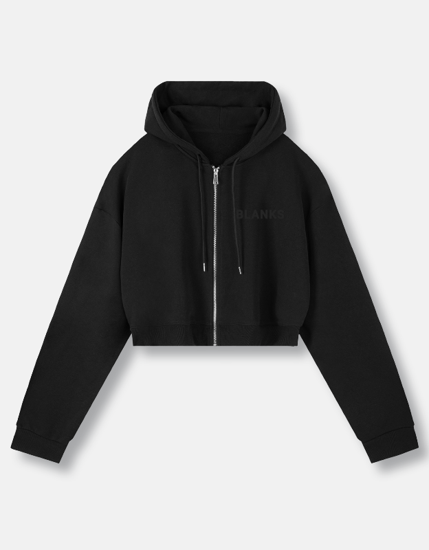 SB Cropped Zip-Up Hoodie