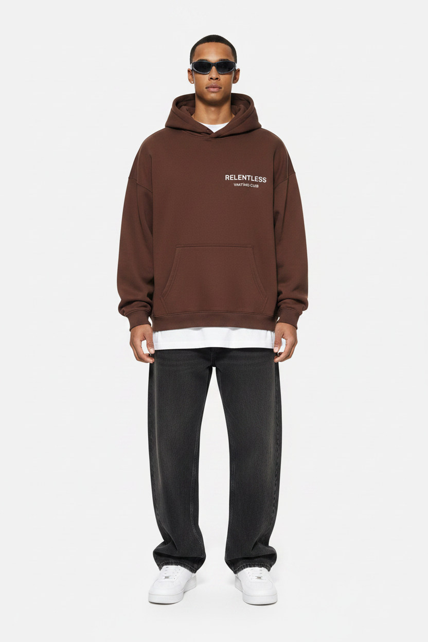 Relentless Vantàrs Club Brown Hoodie & Denim